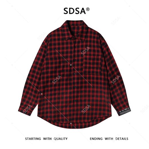 CS25010SDSA男士秋冬新款痞帅男装韩版嘻哈撞色格纹格子纽扣翻领长袖衬衫 商品图1