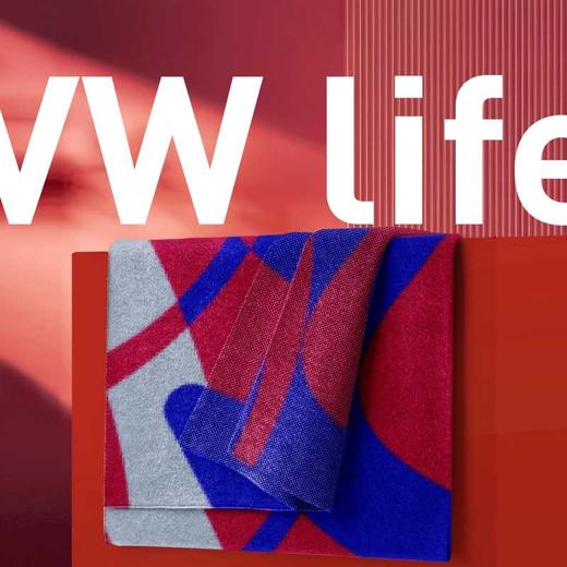 红与蓝羊毛围巾 商品图0