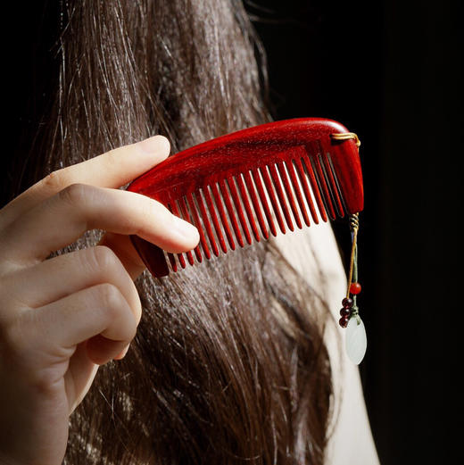 【青山特惠】小叶紫檀【衿生】木梳.发梳.礼盒装 s25 商品图7