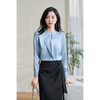 「冰蓝绸语」衬衫 细腻肌理感 米思阳2026春季新款时尚通勤衬衫小众设计感温柔气质百搭小衫4478 商品缩略图3