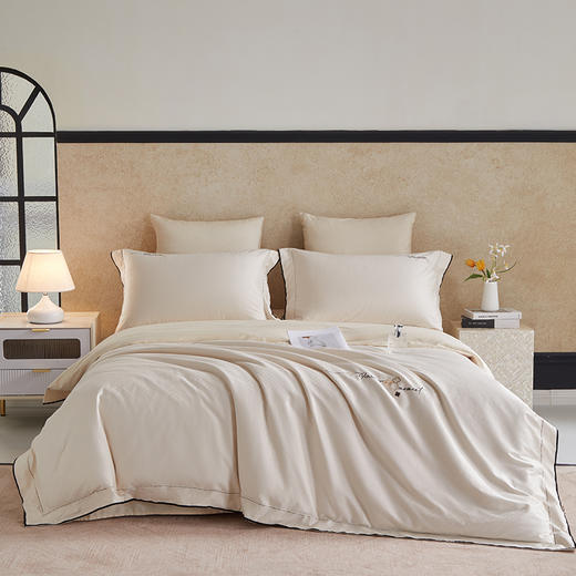 多喜爱 全棉提花四件套 如玉/成竹/缪丽/缪斯/瑞芙丽hl【高密全棉】【提花工艺】【国风刺绣】流苏挂饰 轻奢礼盒 商品图6