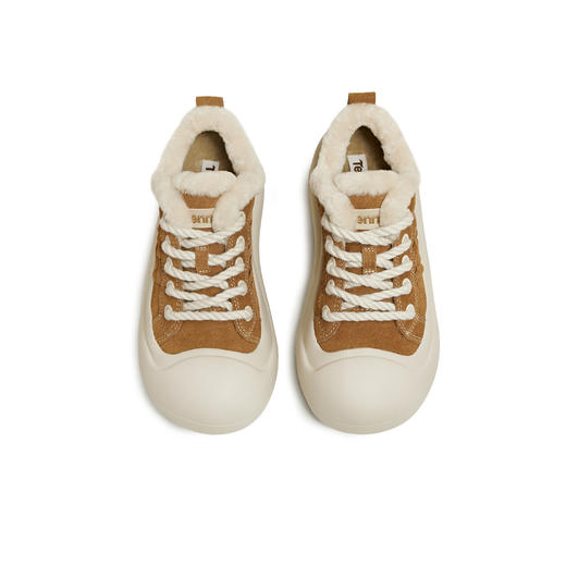 【云粉节】BF楼天美意厚底增高大头鞋运动板鞋女加绒毛毛鞋2025冬季新款CP537DM5吊牌价1059活动价599 商品图1