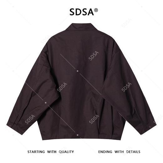 258125SDSA男士秋冬新款痞帅男装港风复古拉链翻领廓形夹克纯色百搭外套 商品图5