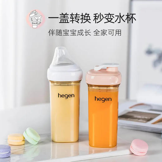 hegen（喝水杯盖）奶瓶多功能水杯盖宽口径宝宝婴儿童通用纯色卡通配件多用 商品图0