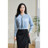 「冰蓝绸语」衬衫 细腻肌理感 米思阳2026春季新款时尚通勤衬衫小众设计感温柔气质百搭小衫4478 商品缩略图2