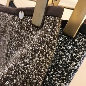 【断码清仓 无退换】贼美~贼好看！法式重工小香风大裙摆亮片粗花呢夹花A高腰显瘦羊毛