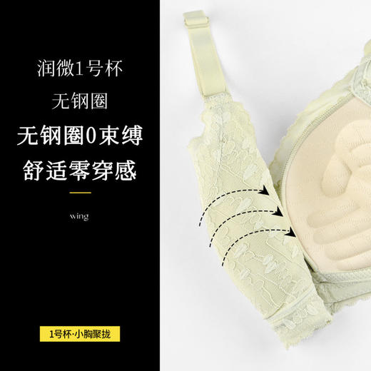 淡写清欢 文胸(VIP)【小胸专用 一穿就聚】小胸显大聚拢无钢圈调整型文胸 商品图4