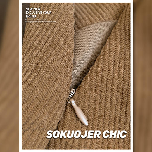 秋冬新款灯芯绒百褶裙女秋冬季韩版高腰短裙大码显高显瘦条绒半身裙 商品图3