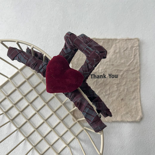 复古丝绒爱心抓夹-纪念日百货门店同款166745184 商品图2