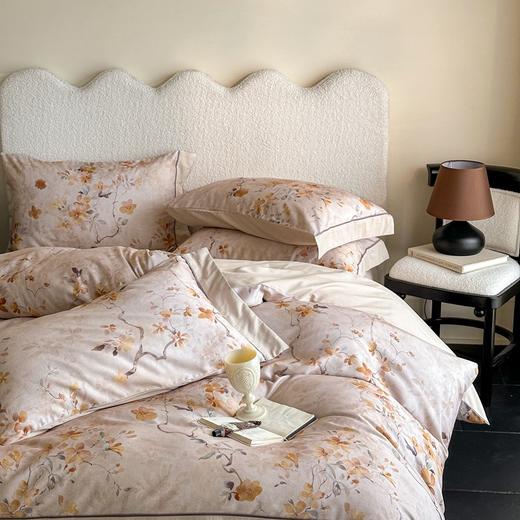 2025秋新款！新中式复古高级感轻奢风100S长绒棉四件套全棉印花秋冬磨毛超柔温暖 商品图6