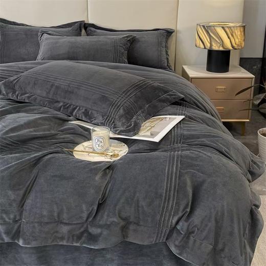 热卖中！！【潘多拉系列-四件套】2025秋冬新款婴儿暖绒埋绳款四件套 双面加厚 高级感橙橘桔色珊瑚绒 商品图2