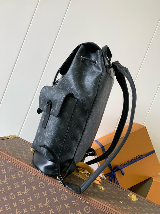 夏季特惠💰1200 原单LV 变码芯片 M41379黑花 双肩登山包 多功能Christopher 双肩包 商品图1