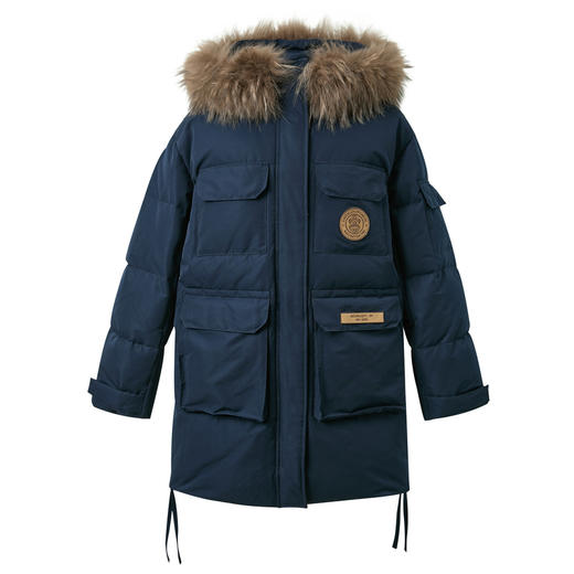 【90白鹅绒】三彩2025冬季新款户外工装派克羽绒服防水鹅绒服M 商品图4