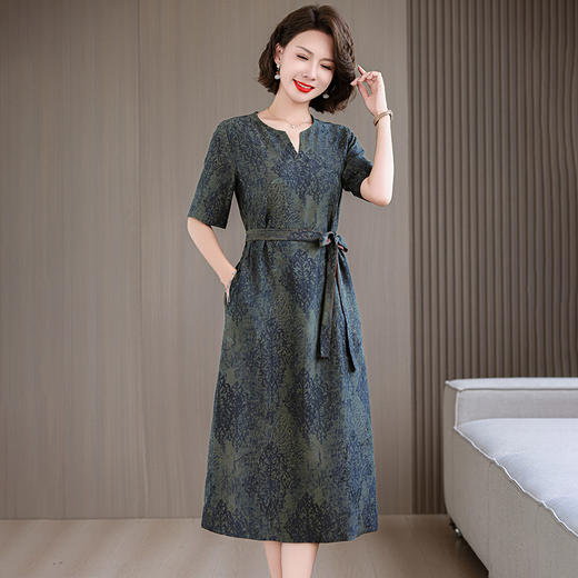 A7769 连衣裙2025新款夏季新款女装宽松妈妈装 商品图2