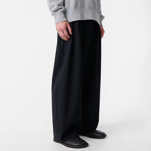 STUDIO NICHOLSON X BEAMS PLUS 联名款羊毛宽松廓形双摺长裤 商品图0