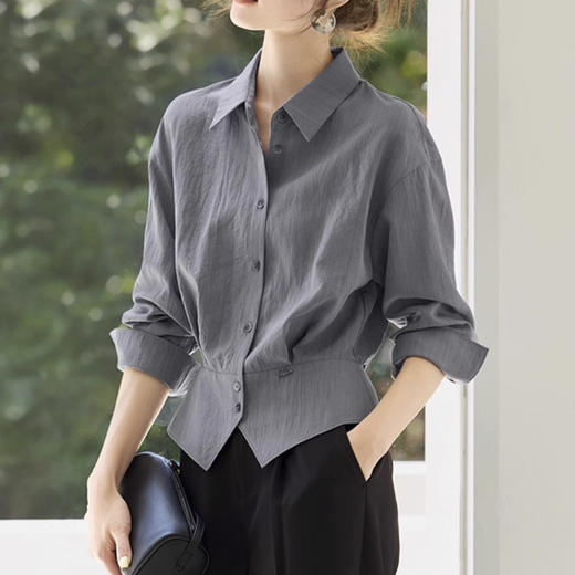 裁缝学苑AH69女士衬衫纸样衬衣女装上衣收腰服装打板裁剪图纸 商品图1