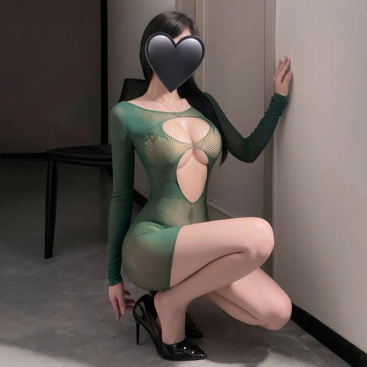 霏慕 知性修身镂空透视包臀连身网衣7568 情趣内衣性感诱惑 商品图3