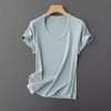【断码清仓 无退换】天鹅颈、直角肩都拿下！莼棉百搭U型领纯色圆领短袖T春夏通勤风！ 商品缩略图3