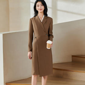 米思阳2026春季新款气质高级感修身连衣裙收腰西装正装裙子女0338