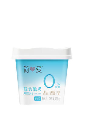 简爱-0%蔗糖轻食酸奶400g*6（冷链发货，不支持退货）