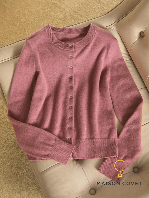 MAISON COVET 纯山羊绒圆领开衫上衣 商品图5