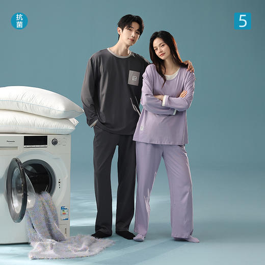 【拍2套减25元】【7A抗菌新疆棉】大牌专柜品质秋冬季纯棉情侣睡衣简约家居服套装 商品图8