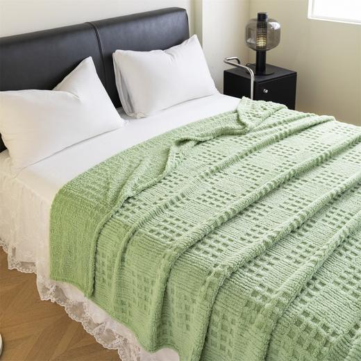 一默 华夫格暖毯 双层塔芙绒 双重温暖感 细密绒感 不易脱毛 双面可用 一毯多用 A类标准 商品图5