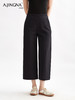 【阔腿直筒】阿菁娜高腰无腰头直筒阔腿裤F30Q210011 商品缩略图0