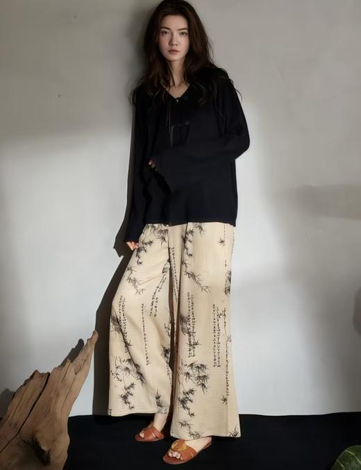 超美国风LANSHU岚束素雅情侣家居服套装&睡裙 商品图4