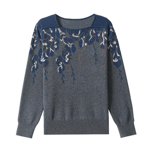 妈妈秋装气质长袖针织小衫宽松上衣中老年女装洋气百搭毛衣打底衫 商品图4