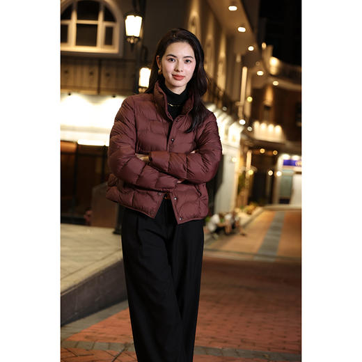 「高货kbnq」全新升级【铂金会员588/天猫799/差价211】(02152)洛诗琳90白鸭绒轻薄羽绒服2025冬季宽松保暖外套kbnq轻薄羽绒服 商品图1