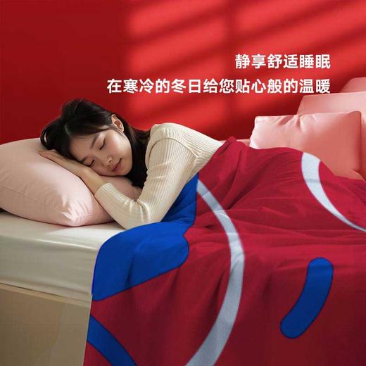 红与蓝针织盖毯 商品图1