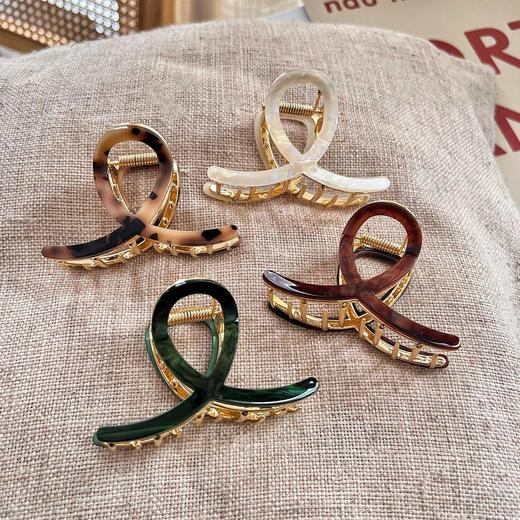 丁摩 醋酸抓夹女中号夹子头饰发夹后脑勺高级感精致鲨鱼夹发饰5ZF-0292 商品图1