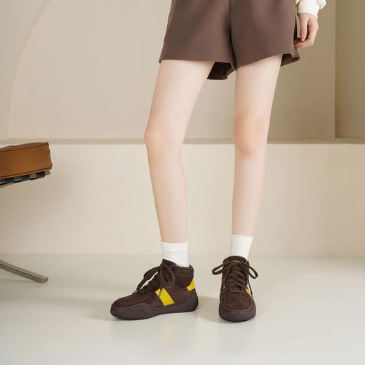 Westory2025年冬季热点拳击鞋休闲厚底德训鞋高帮运动鞋W25DS85631 商品图8