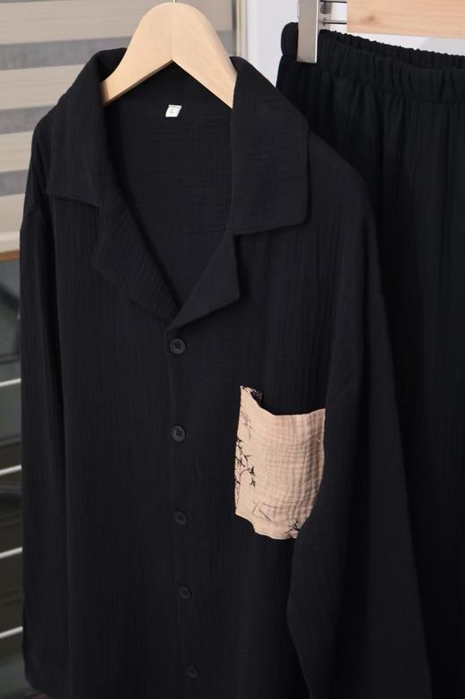 超美国风LANSHU岚束素雅情侣家居服套装&睡裙 商品图13