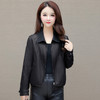 QYMLRX-SD58827-Y 时尚皮衣外套女秋季新款洋气显瘦百搭皮夹克拼接短款上衣 商品缩略图1