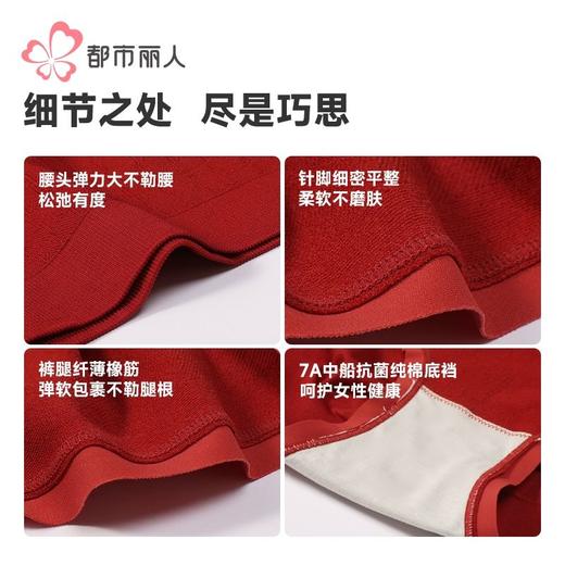 都市丽人女士内裤裸氨内裤女士平角内裤女内裤一体美臀内裤LKH5S3 商品图8