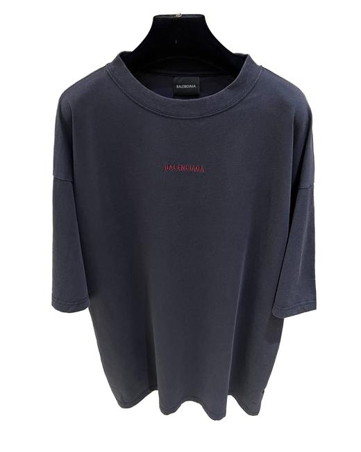 中性款logo刺绣做旧短袖T恤B00 商品图2