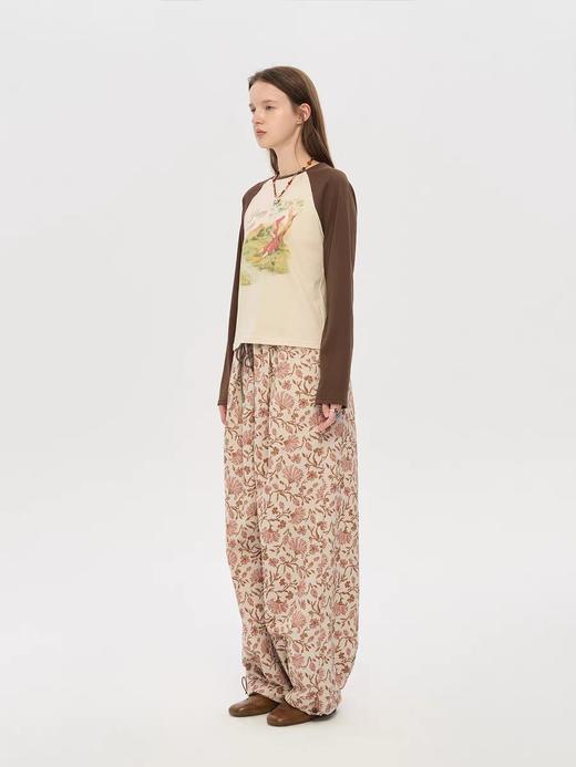 local tag/lt25awk01/ 波尔农场 手绘印花抽绳裤 商品图3