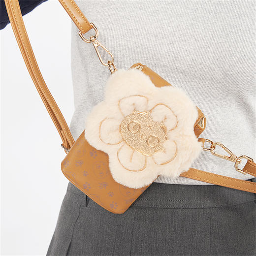 大英博物馆 巴斯特系列 萌猫毛绒 翻盖手机包 斜挎包 商品图2