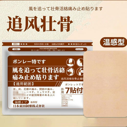 丁摩 【2包装】正品温感贴日本東田追风活络温灸壮骨身体贴膏关节肌肉舒缓5ZF-9291 商品图0