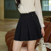 奢姿大码女装2025秋季减龄百褶裙子胖妹妹系带设计时尚简约半身裙9943480002 商品缩略图1