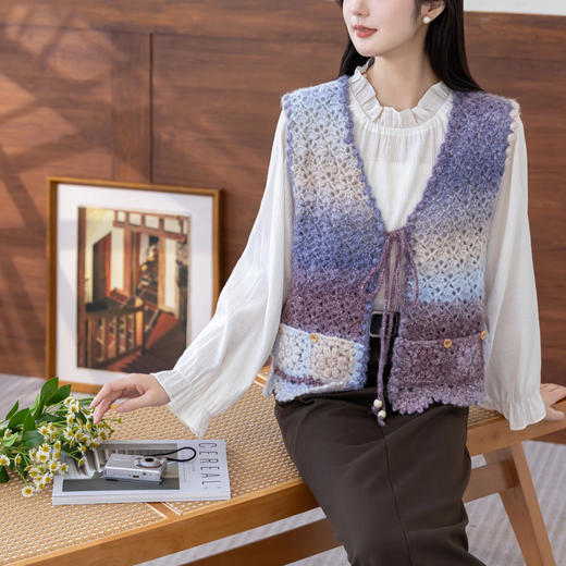 苏苏姐家岁月系带马甲手工DIY钩针衣服上衣毛线团自制材料包 商品图3