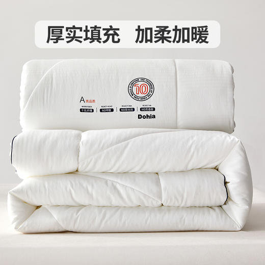 多喜爱 甄芯舒柔抗菌十孔春秋被/冬被/（拉链款）子母被系列hl【十孔纤维】【抗菌纤维】【提花磨绒】【织带工艺】蓬松温暖 柔软细腻 多款厚度 立高工艺/FX 商品图3