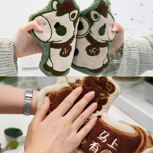 大英博物馆 新年系列 萌马挂式擦手巾绿色 马上有钱挂式擦手巾 商品图3