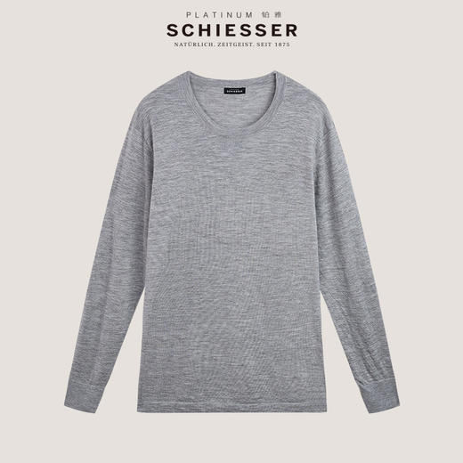 [铂雅100%羊绒保暖]SCHIESSER德国舒雅高端铂雅男士羊绒保暖衣单件纤维皇后 软黄金单件上衣95/25983Q 商品图0