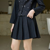 奢姿大码女装2025秋季简约半松紧百搭短裙胖妹妹时尚百褶半身裙 商品缩略图1