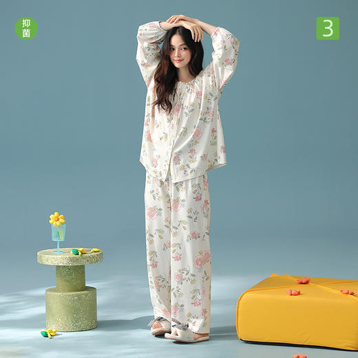 【拍2套立减30元】【7A抗菌新疆棉】大牌品质秋季纯棉长袖睡衣 柔软亲肤家居服套装 商品图5