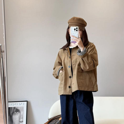 小禾同款初秋巴恩风夹克风衣短外套082306 商品图3