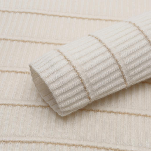 羚荌渼连领镶金丝百搭版型女士羊绒衫 商品图4